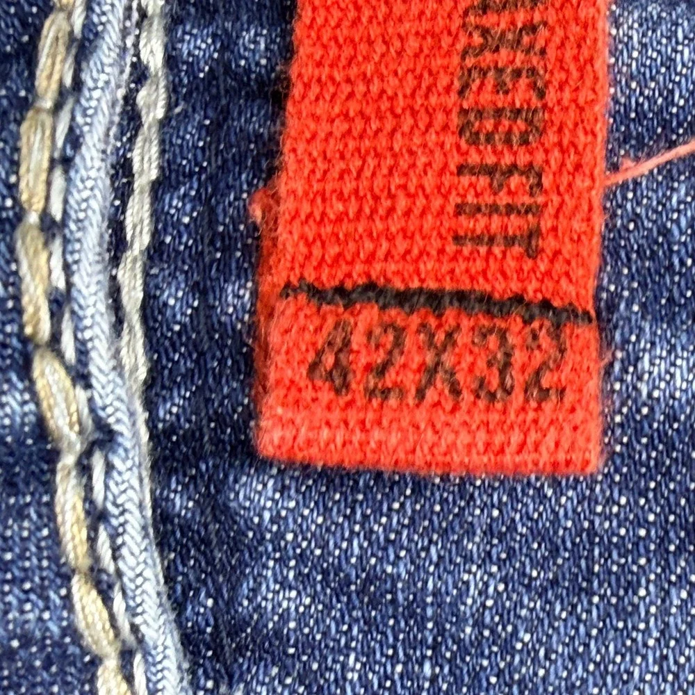 Rock & Roll Double Barrel Cotton Blend Mens Sz 42x32 Blue Jeans Western Bootcut